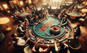 Tampilan meja blackjack live dealer di chessreps iOS web dengan dealer dan chat langsung
